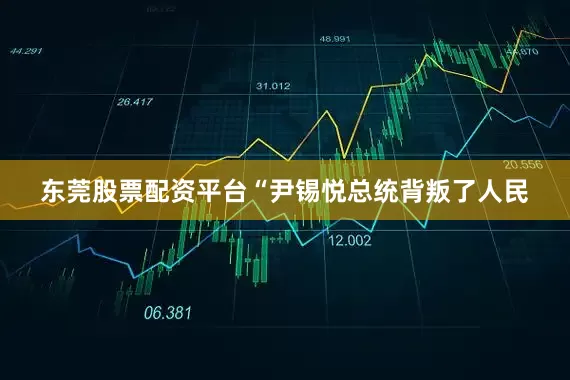 东莞股票配资平台“尹锡悦总统背叛了人民